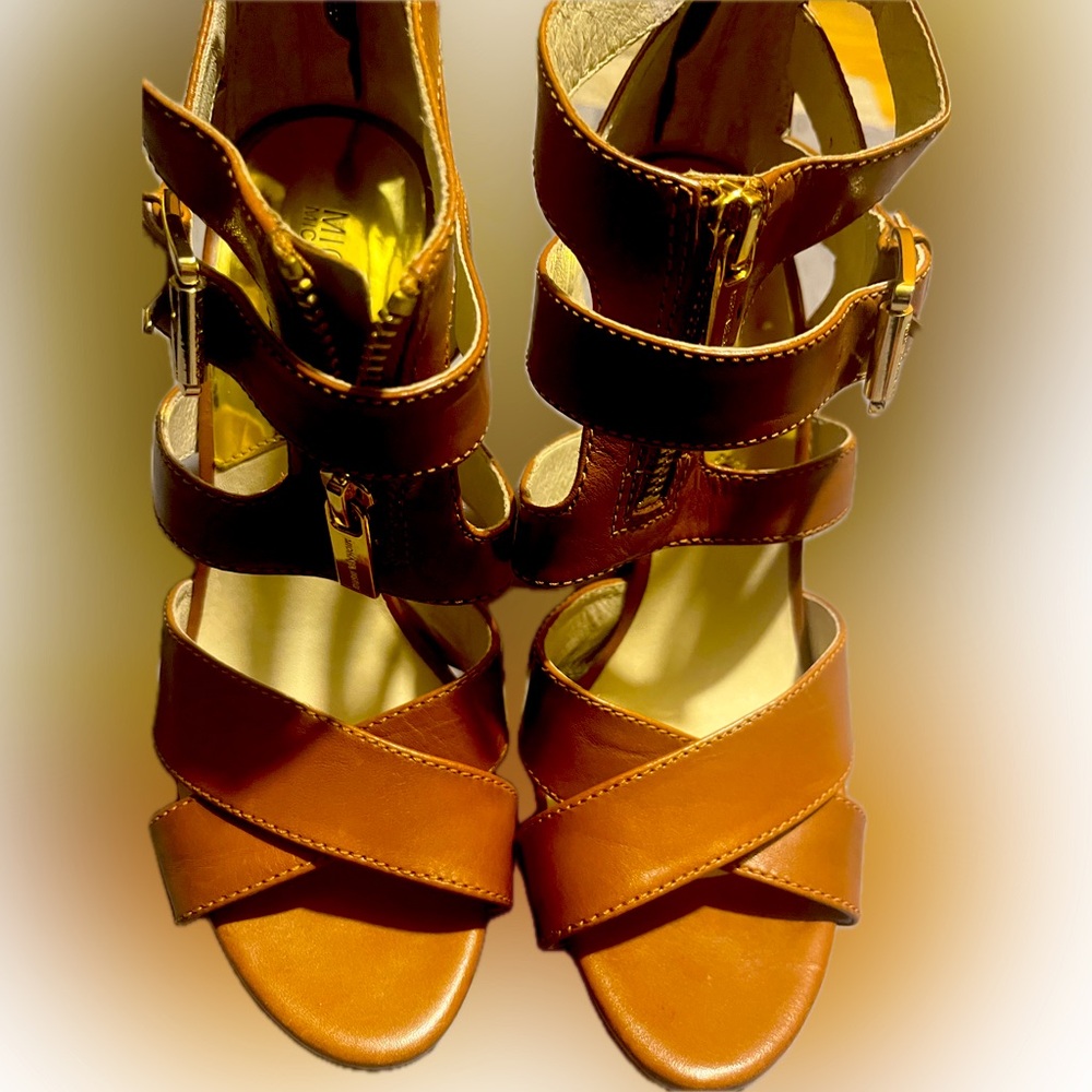 MICHAEL Michael Kors Brown High Heel Strappy Sandals